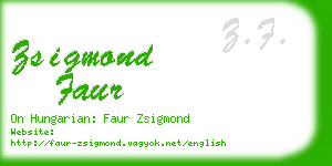 zsigmond faur business card